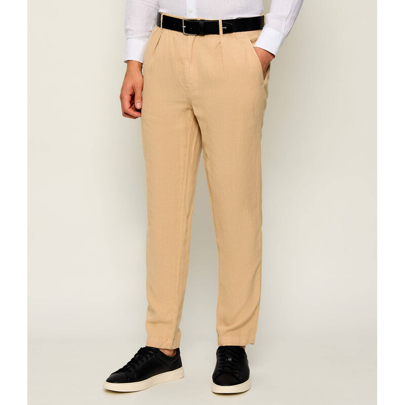 POLO RALPH LAUREN Lněné kalhoty chino | Slim Fit