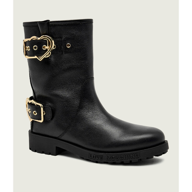 Love Moschino Kožené kotníkové boty ST.TTOD.DAILY40 109661707