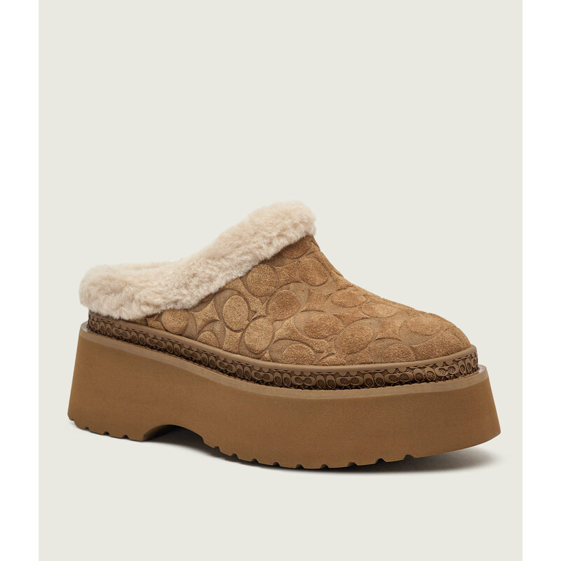 Coach Ohřívá pantofle typu mules Cecelia | shearling | zamsz | s