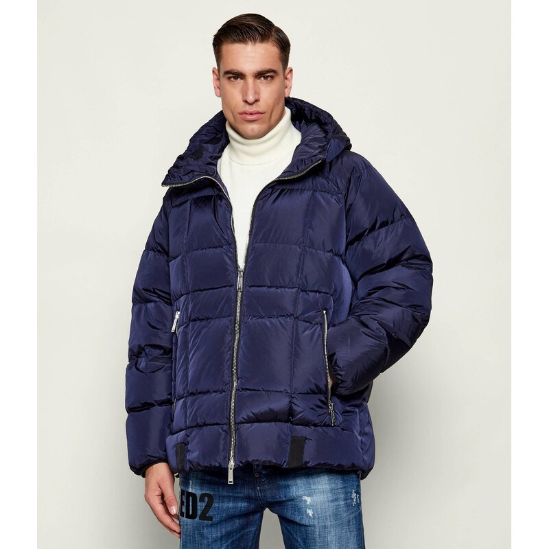 Dsquared2 péřová bunda v tmavě modré barvě