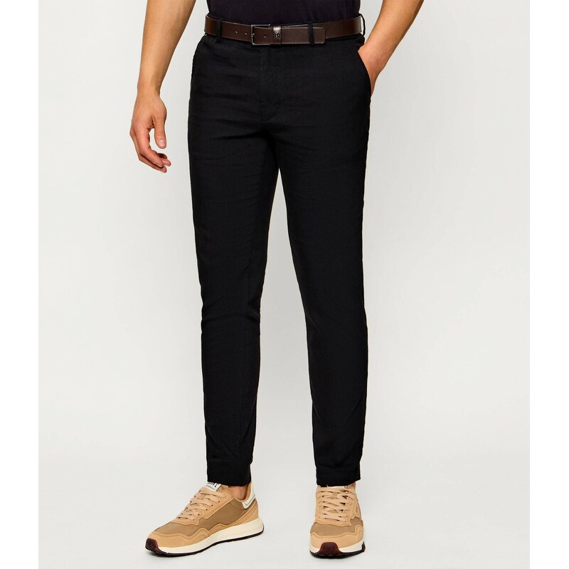 BOSS BLACK Lněné kalhoty chino H-Kane1-RDS | regular fit