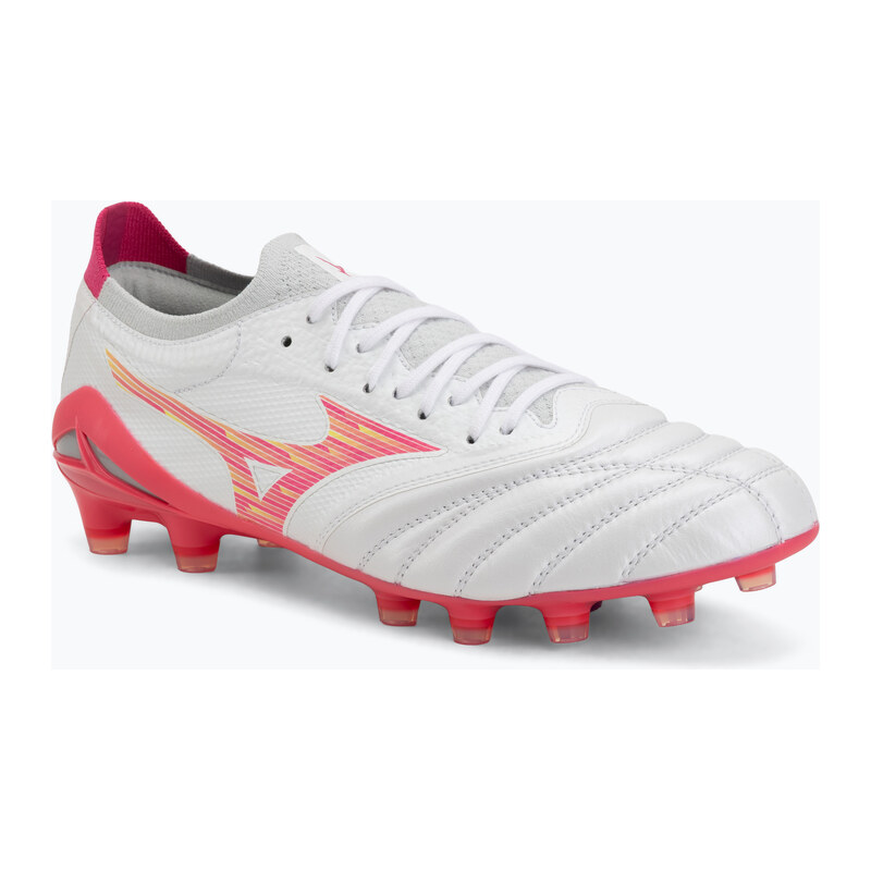 Kopačky Mizuno Morelia Neo IV Beta Elite FG white/pink tetra