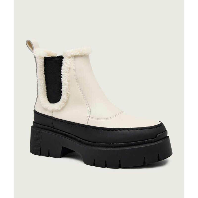 HUGO Kožené perka Kris_ChBootie_FRLT | shearling