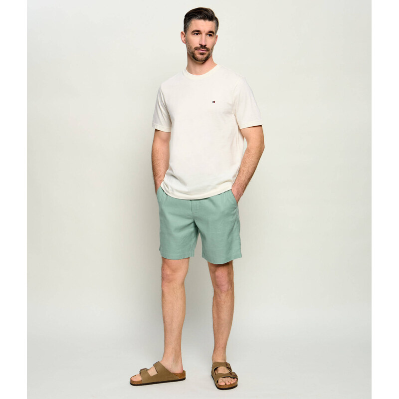 Tommy Hilfiger Lněné šortky chino DOVER | regular fit