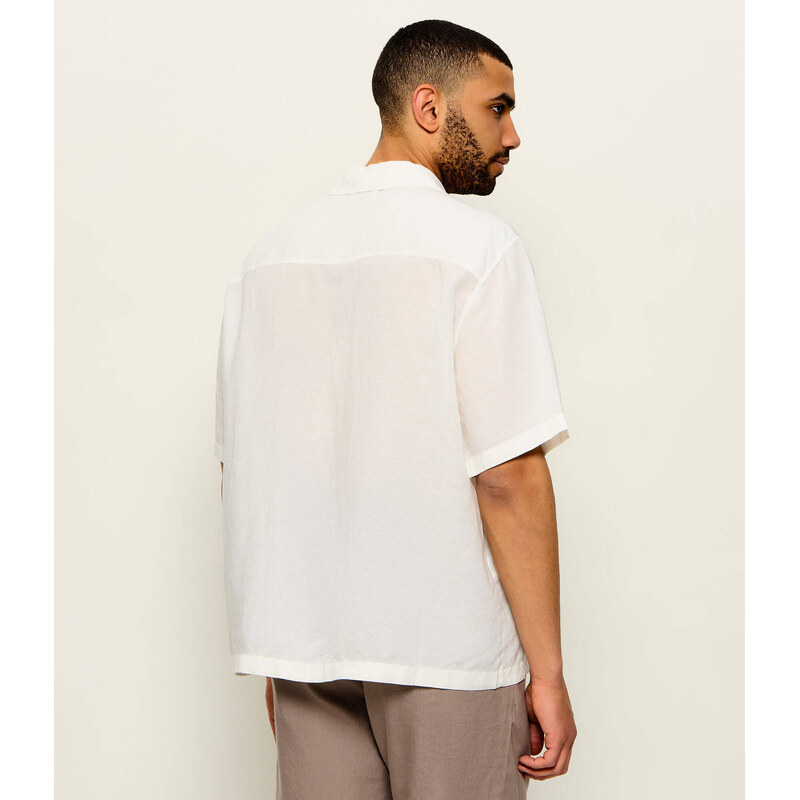 HUGO Lněná košile Espino | Oversize fit