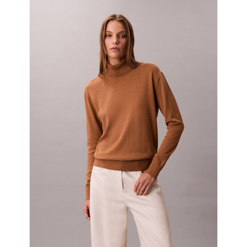 Calvin Klein Rolák | regular fit | s příměsí vlny 109383984