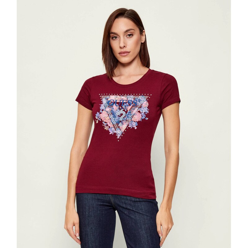 GUESS Tričko PEONY | Slim Fit