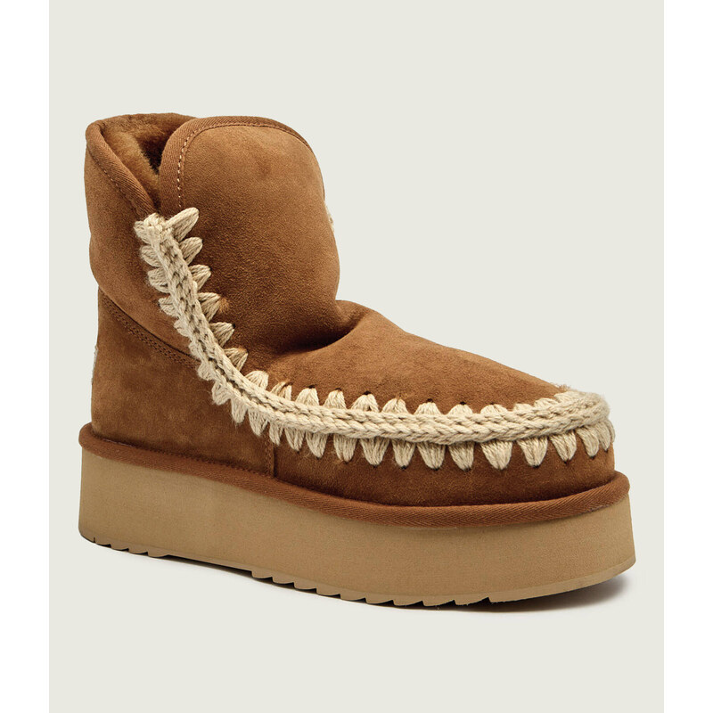 MOU Sněhule Platform boot suede | shearling | zamsz 109365158