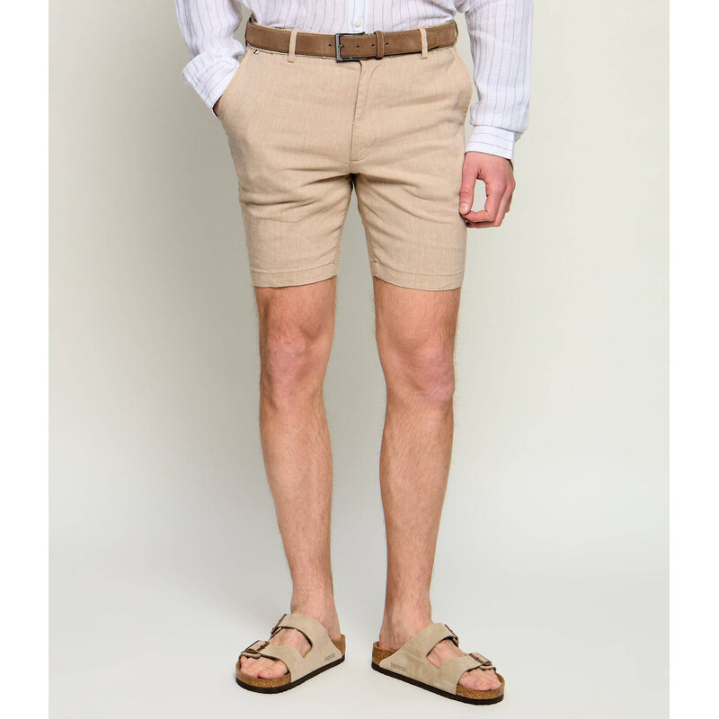 BOSS BLACK Lněné šortky chino Kane | regular fit