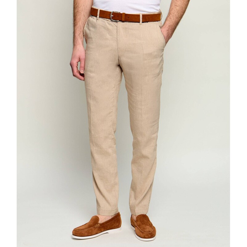 BOSS BLACK Lněné kalhoty chino H-Kane1-RDS | regular fit