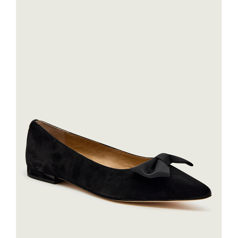 LAUREN RALPH LAUREN Baleríny LONDYN BOW | semiš 109333816