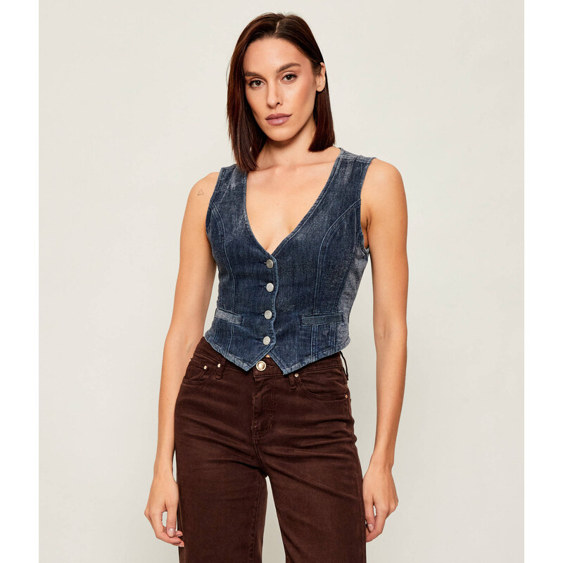GUESS Džínová vesta ADELE | Slim Fit 109333872