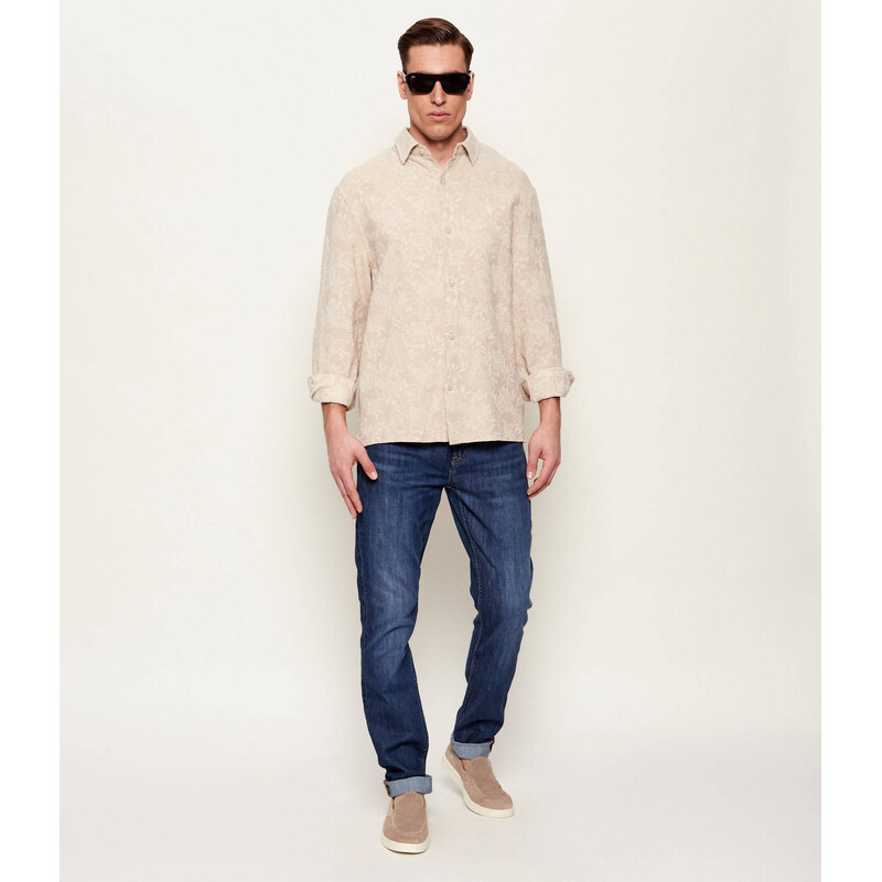 GUESS Košile | Relaxed fit přidáním lnu