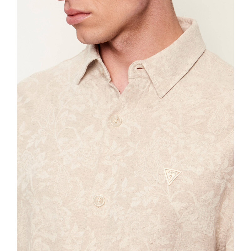 GUESS Košile | Relaxed fit přidáním lnu