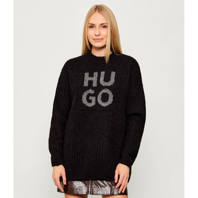 HUGO Vlněný svetr Sloguis | Oversize fit 109333849