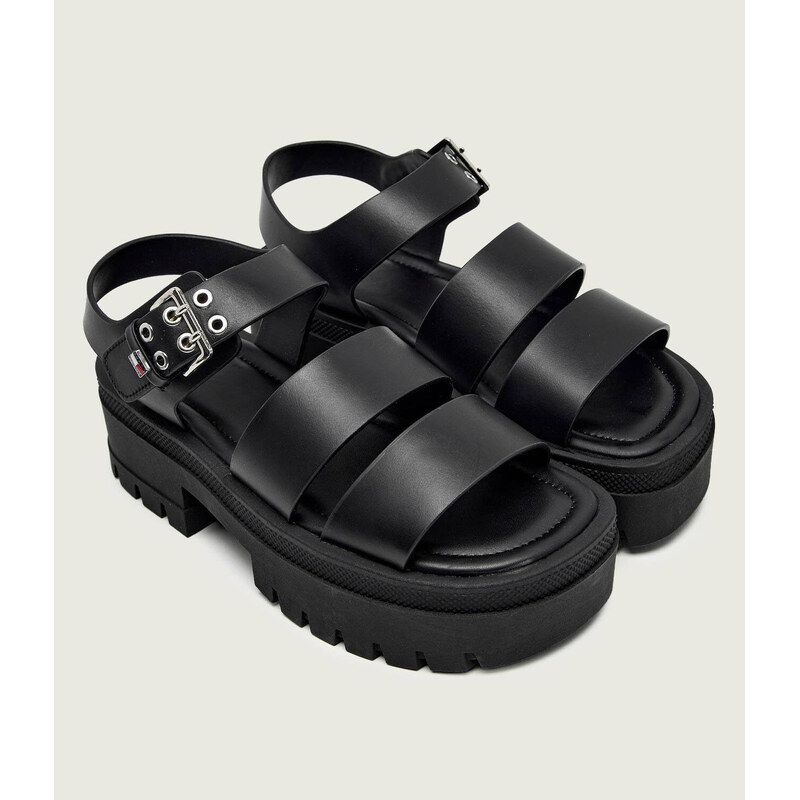 Tommy Jeans Kožené sandály