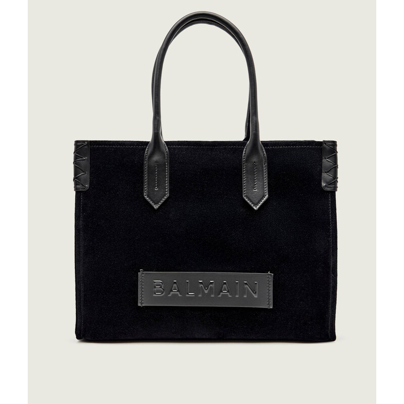 Balmain Kabelka shopper B-ARMY 36 | semiš 109145343
