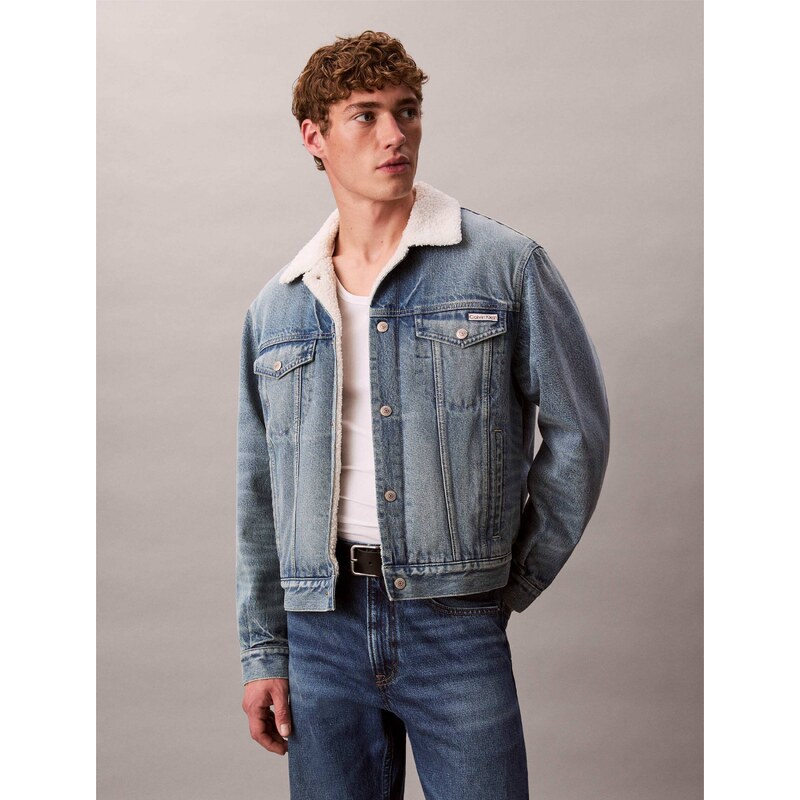 Calvin Klein Jeans Džínová bunda 90S SHERPA TRUCKER | regular