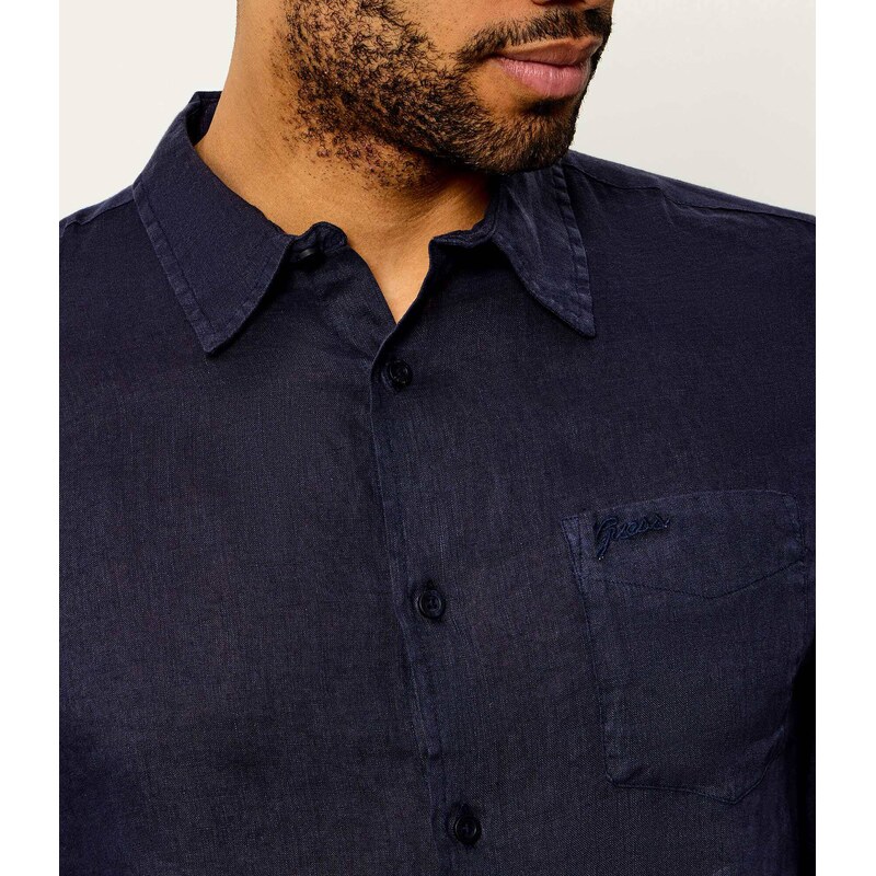GUESS Lněná košile | regular fit