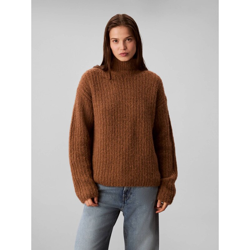 Calvin Klein Jeans Rolák | Relaxed fit | s příměsí vlny 109172872