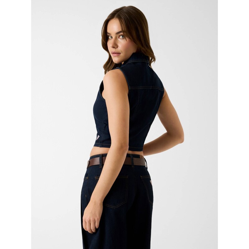 Guess Jeans Džínová vesta | Cropped Fit