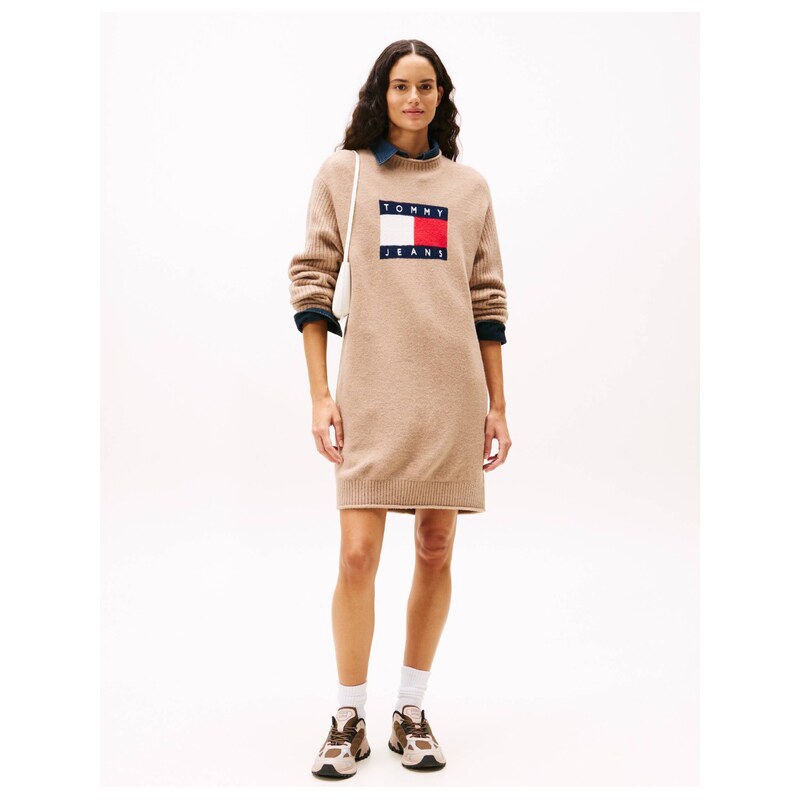 Tommy Jeans Šaty | s příměsí vlny