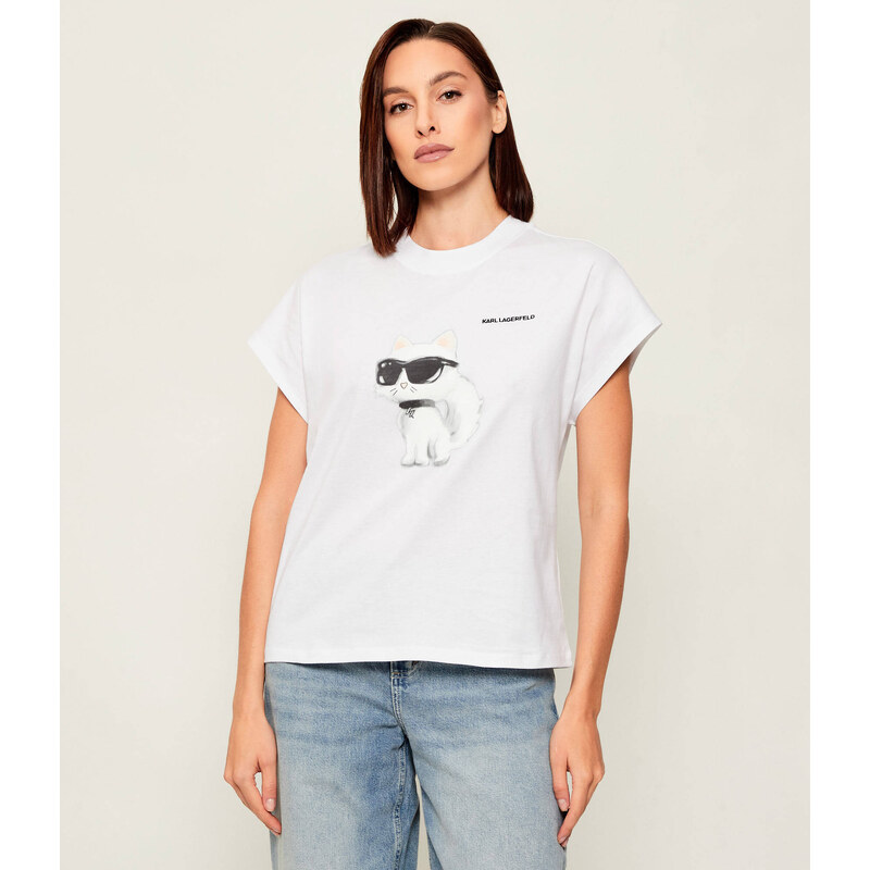 Karl Lagerfeld Tričko IKON AQUARELLE | Oversize fit