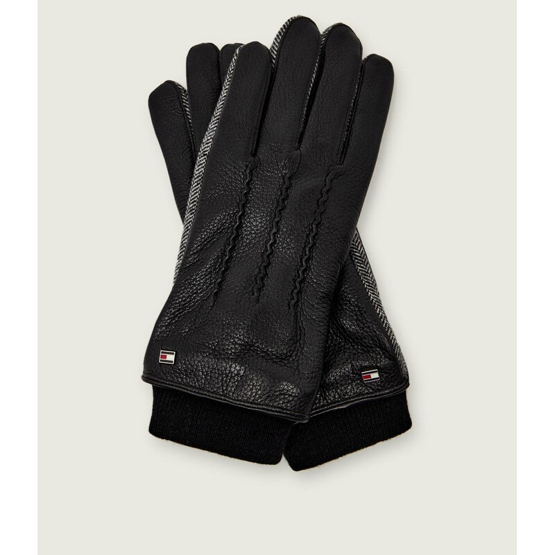 Tommy Hilfiger Kožené rukavice | s příměsí vlny