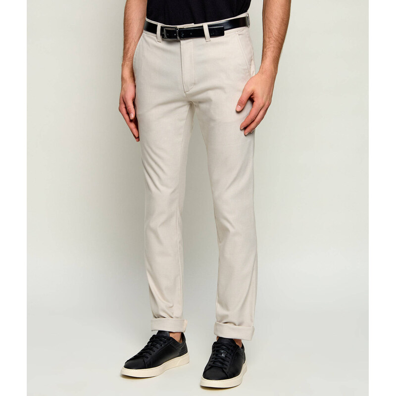 BOSS ORANGE Kalhoty chino | Slim Fit přidáním lnu