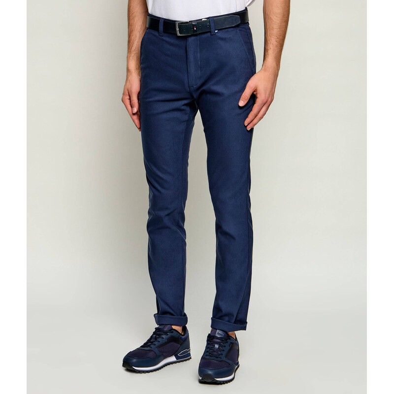 BOSS ORANGE Kalhoty chino | Slim Fit přidáním lnu