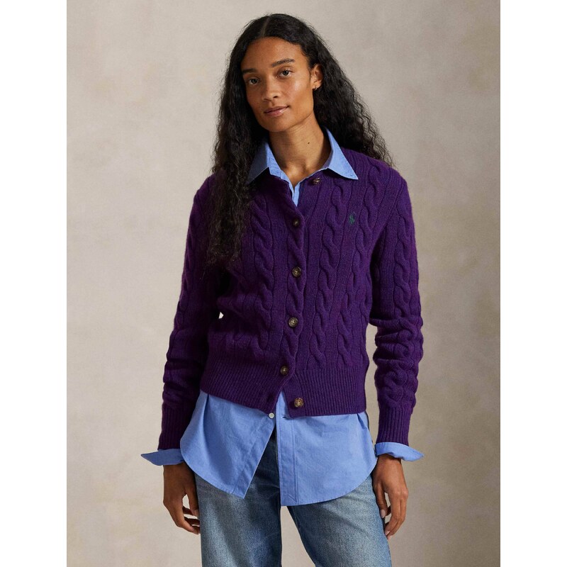 POLO RALPH LAUREN Vlněný kardigan | Slim Fit | s příměsí kašmíru