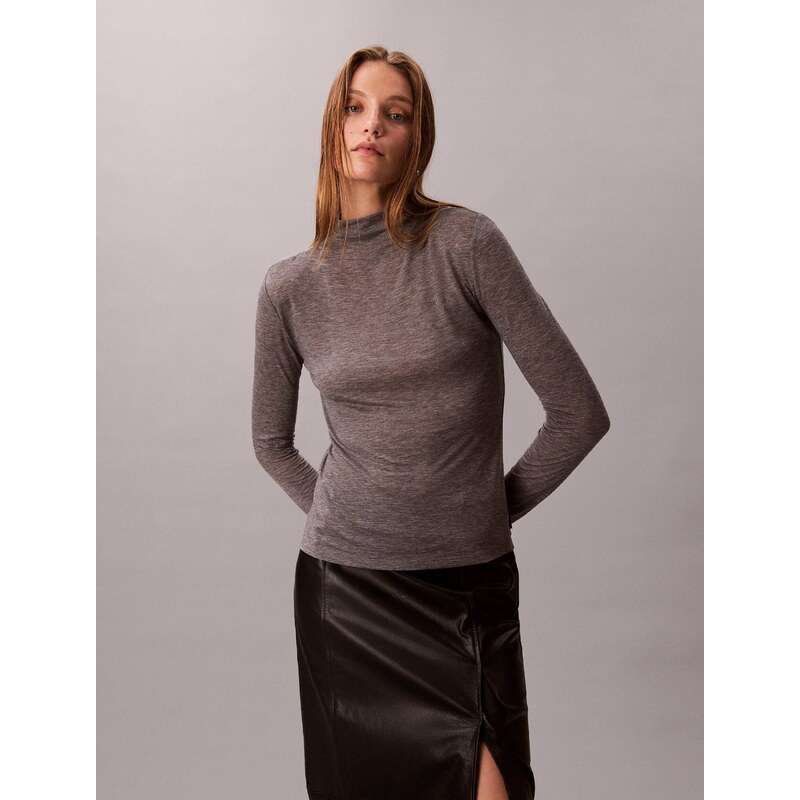 Calvin Klein Polorolák | Slim Fit | s příměsí vlny