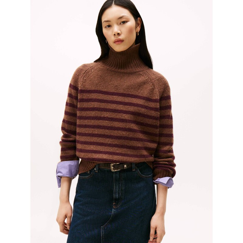 Tommy Hilfiger Vlněný rolák | Loose fit | s příměsí kašmíru 108971849