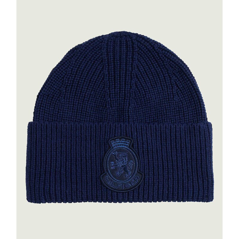 Tommy Hilfiger Vlněná čepice TH CREST | s příměsí kašmíru