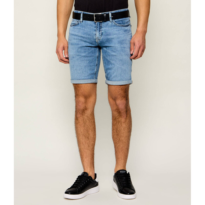 GUESS Džínové šortky Sonny | Slim Fit přidáním lnu