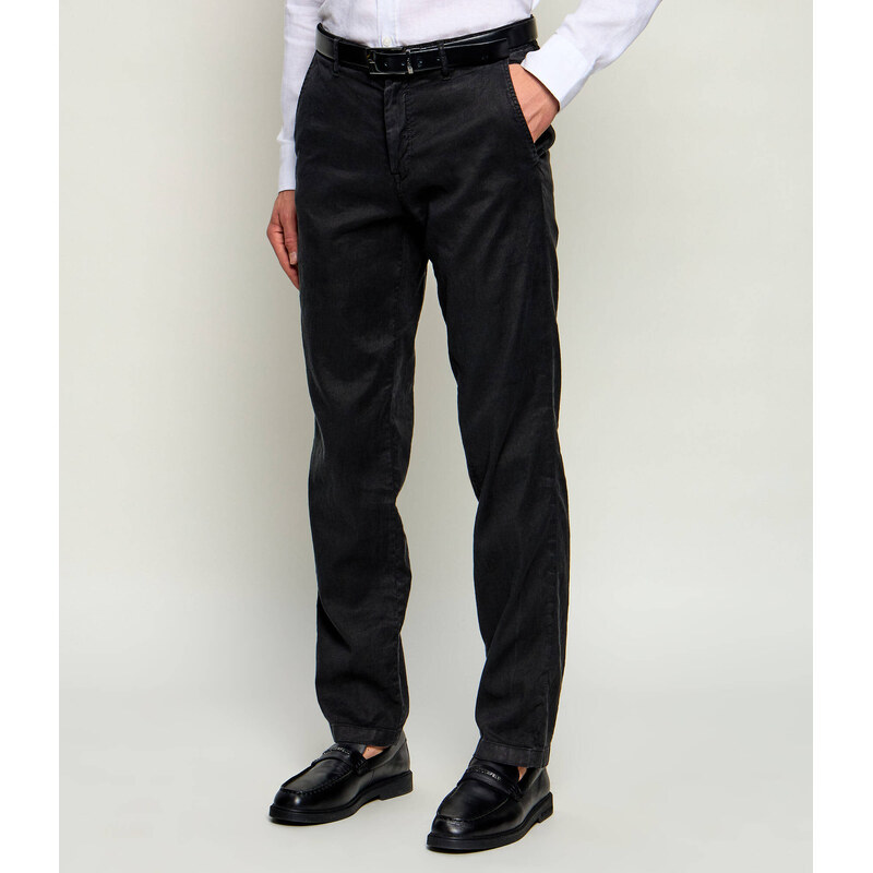 Karl Lagerfeld Lněné kalhoty chino Kl-Chase | regular fit