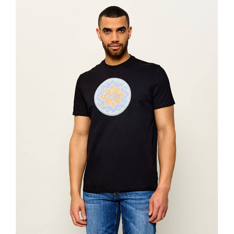 GUESS Tričko MOSAIC TILE | regular fit