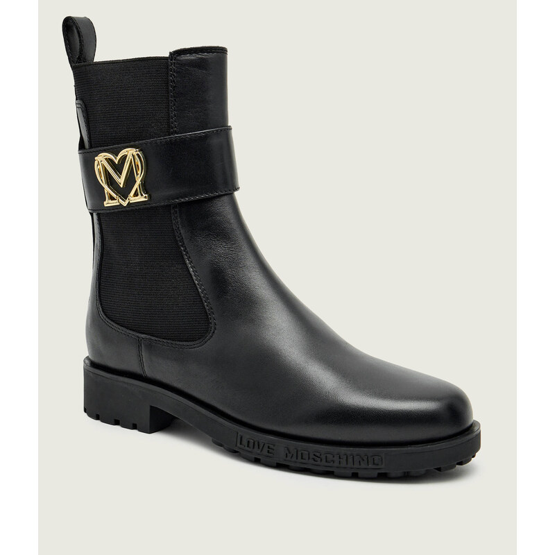 Love Moschino Kožené kotníkové boty 108946368