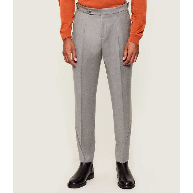 BOSS BLACK Vlněné kalhoty C-Perino-PL-DTL-254 | Relaxed fit