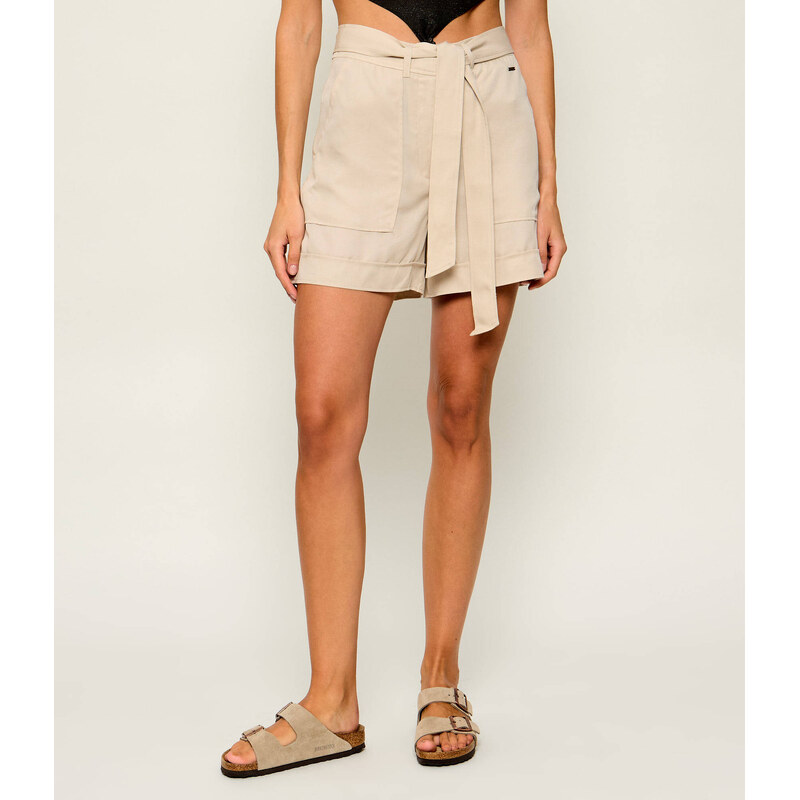 GUESS Šortky + opasek NEW NINA | Relaxed fit