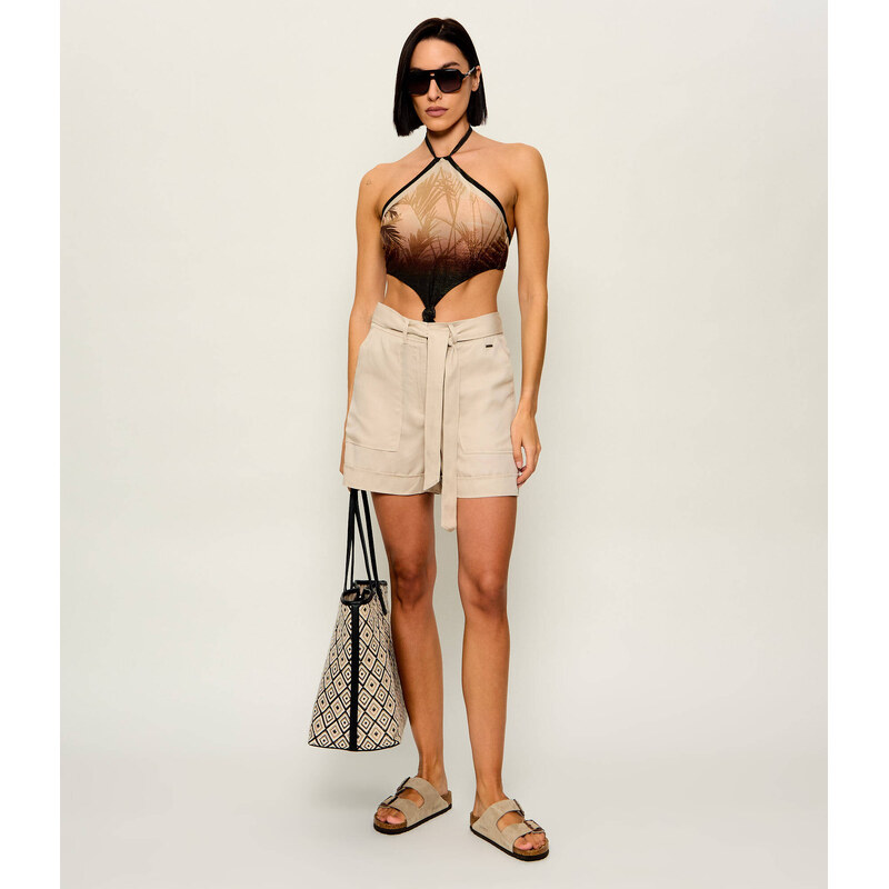 GUESS Šortky + opasek NEW NINA | Relaxed fit