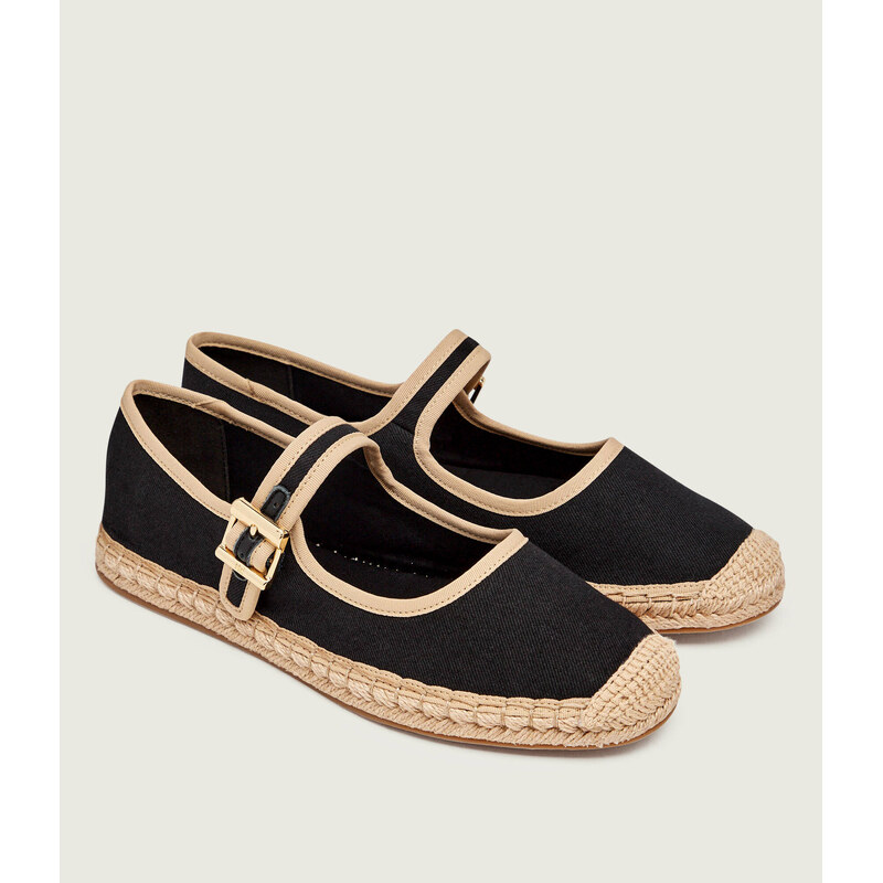 Tommy Hilfiger Espadrilky BUCKLE MARYJANE s přídavkem kůže