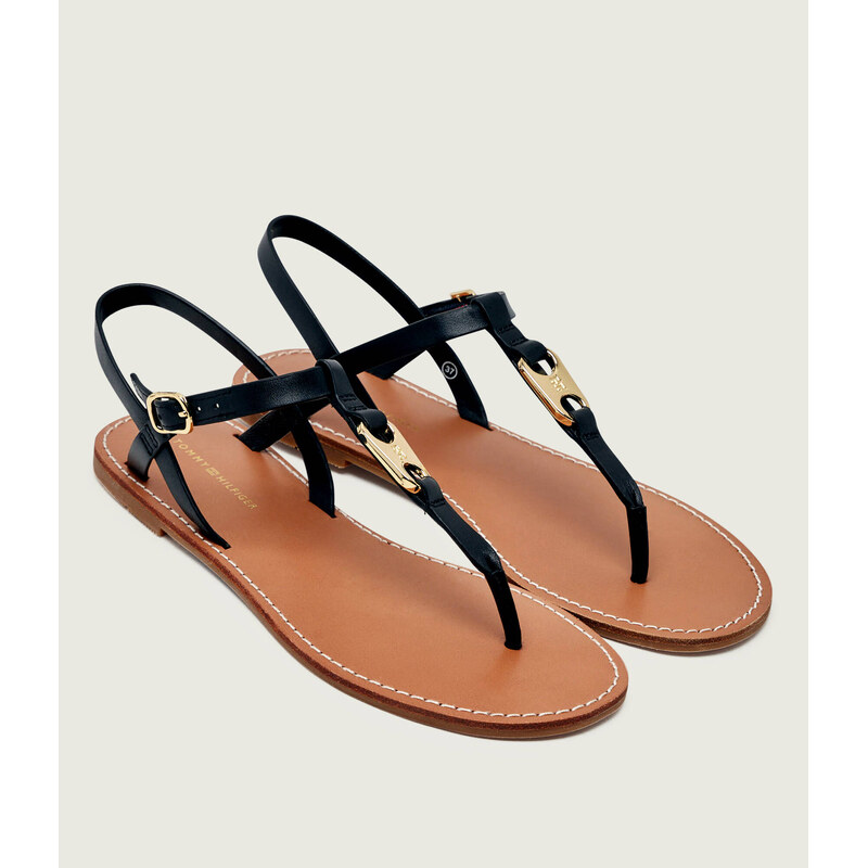 Tommy Hilfiger Kožené sandály