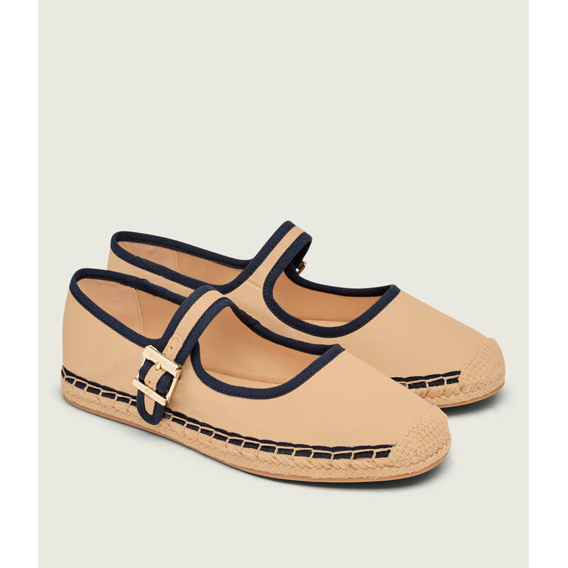Tommy Hilfiger Espadrilky BUCKLE MARYJANE s přídavkem kůže