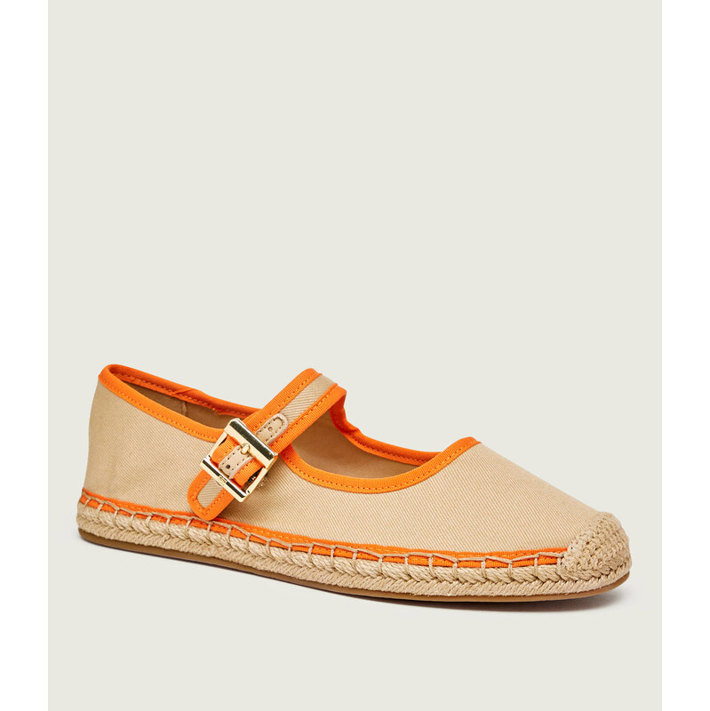 Tommy Hilfiger Espadrilky BUCKLE MARYJANE s přídavkem kůže
