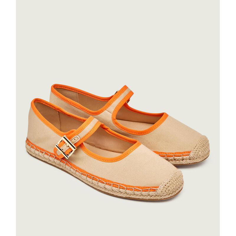 Tommy Hilfiger Espadrilky BUCKLE MARYJANE s přídavkem kůže