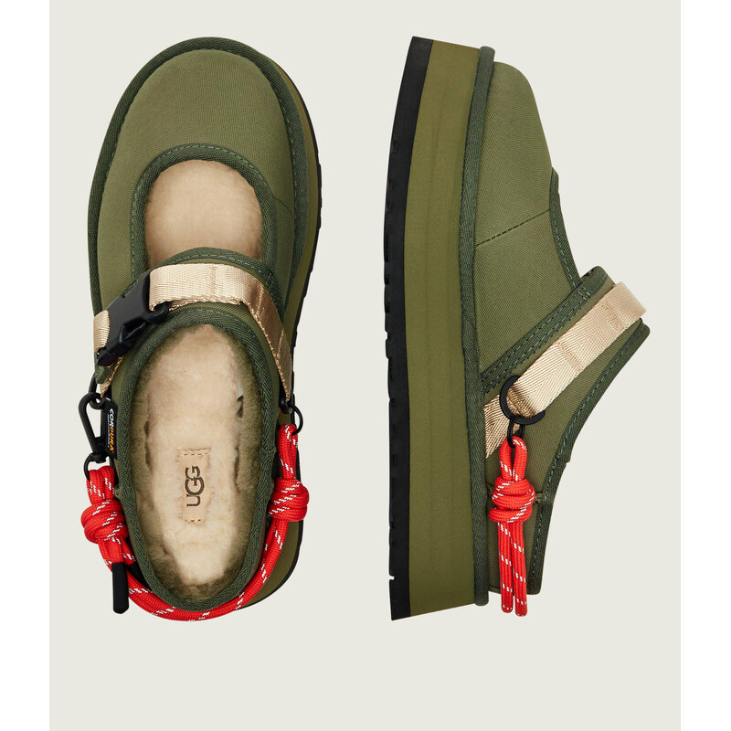 UGG Ohřívá pantofle typu mules BEA MARY JANE WILDWOOD | s příměsí vlny | CORDURA