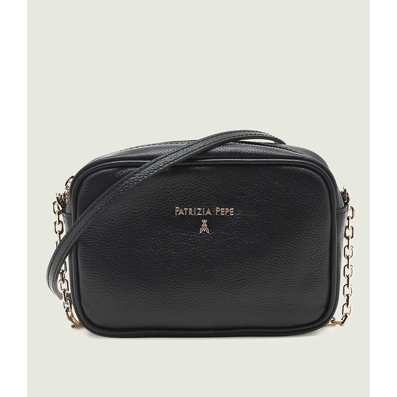 Patrizia Pepe Kožená crossbody kabelka 115611818