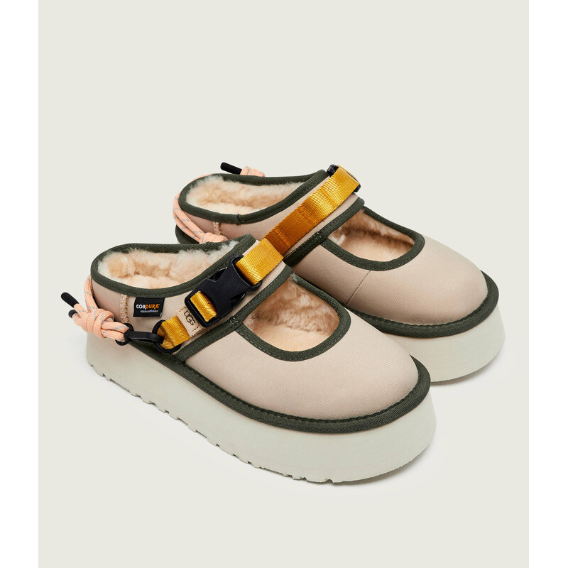 UGG Ohřívá pantofle typu mules BEA MARY JANE WILDWOOD | s příměsí vlny | CORDURA
