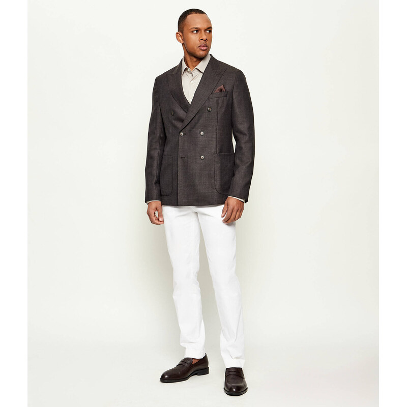 BOSS BLACK Vlněná sako C-Hanry-DB-262 | Slim Fit